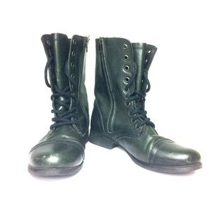Steve Madden Dark Green Combat Boots